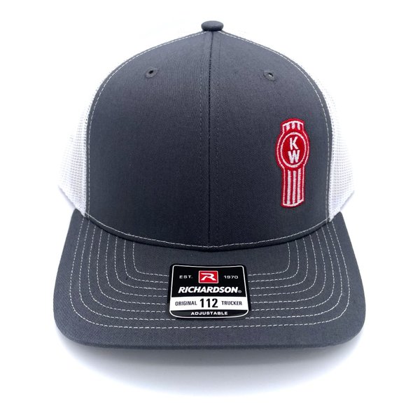 NEW- Kenworth Richardson 112 Charcoal/White Trucker Cap Hat Snapback Embroidered - Picture 5 of 7